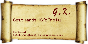 Gotthardt Károly névjegykártya