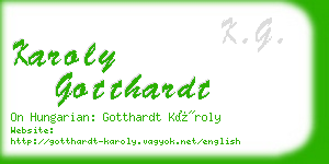 karoly gotthardt business card